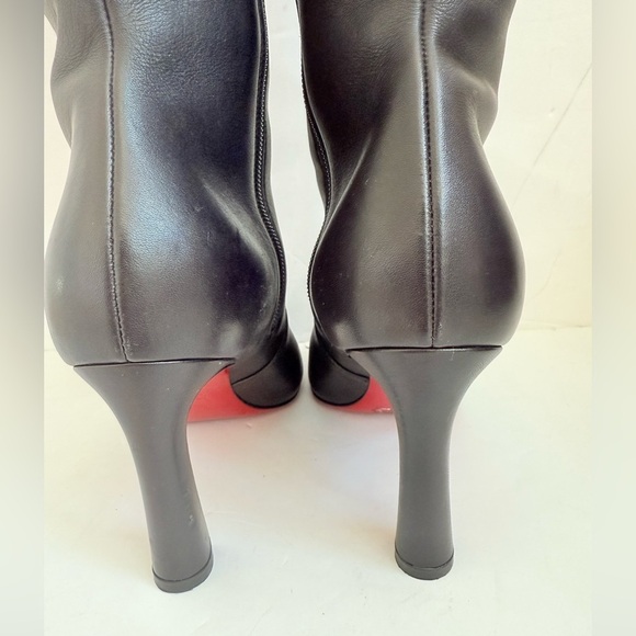 Christian Louboutin Black leather Eleonor Botta 85mm knee-high boots EU 37 - Picture 11 of 15